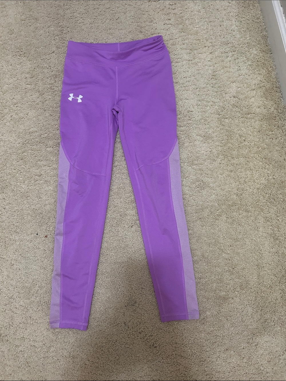 Under Armour Girls' Bright Purple Performance Leggings